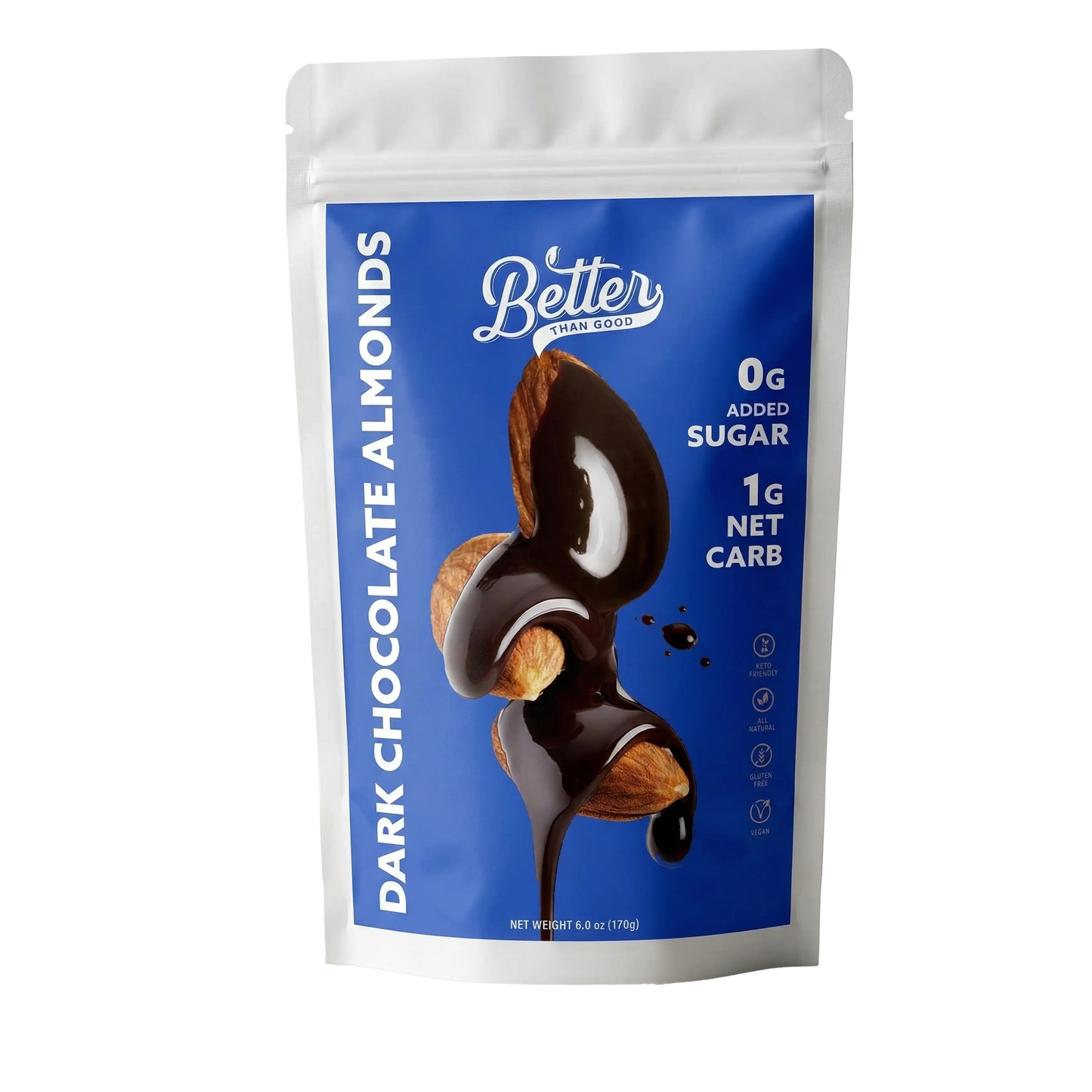 Keto Dark Chocolate Almonds 6oz (2 Pack)