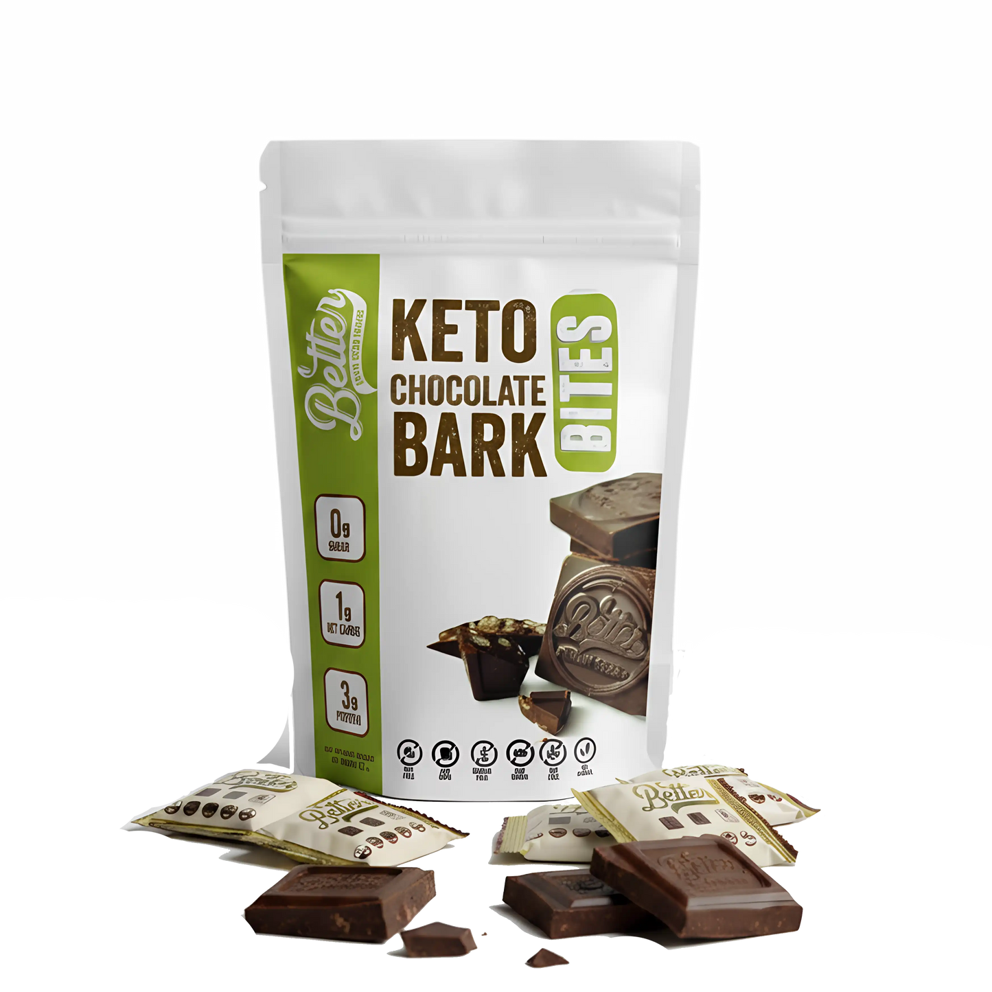 Keto Chocolate Bark Bites 3oz  (2pk)