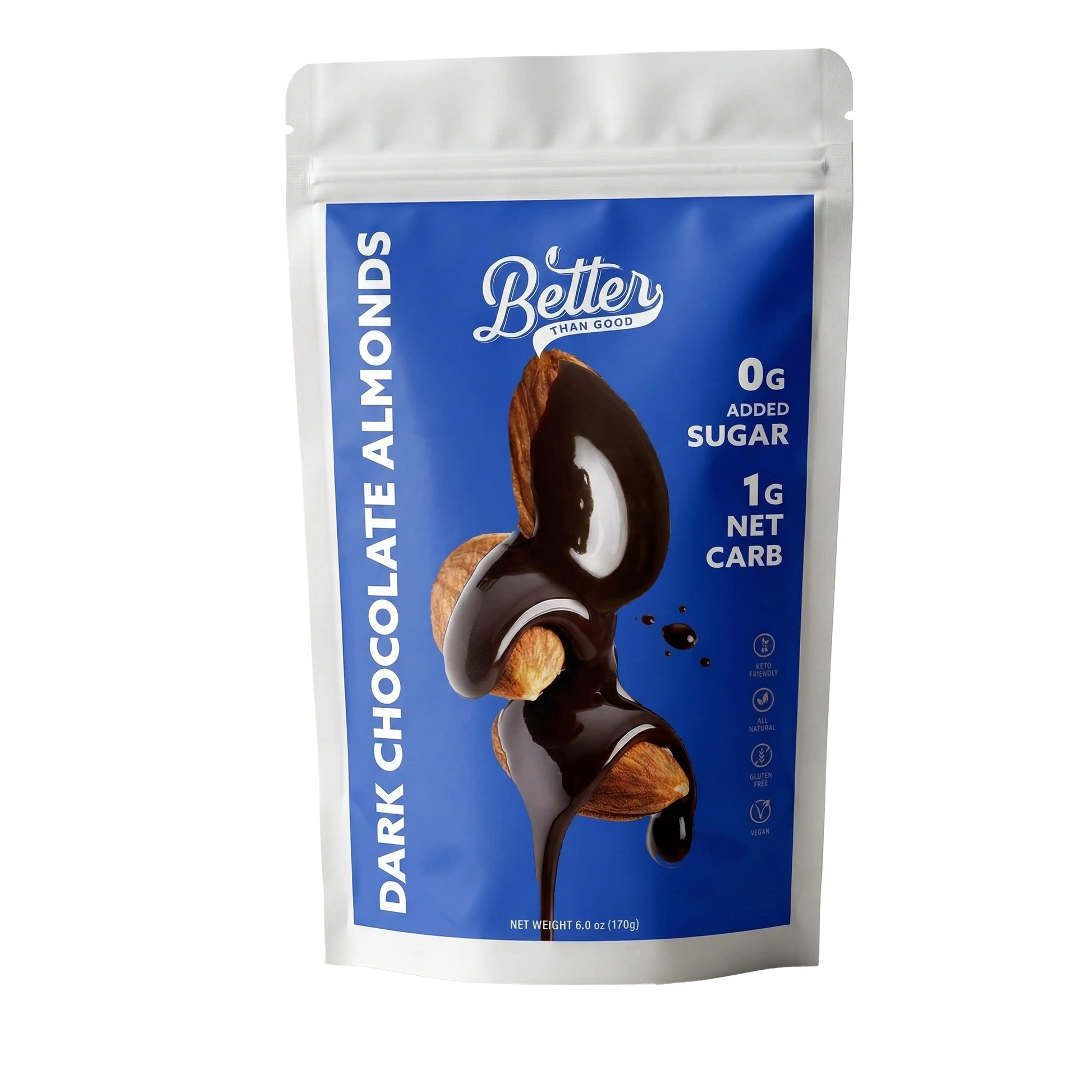 Keto Dark Chocolate Almonds 6oz (2 Pack)