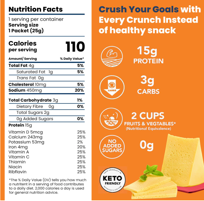 Baked Cheddar Protein Crisps (12pk)