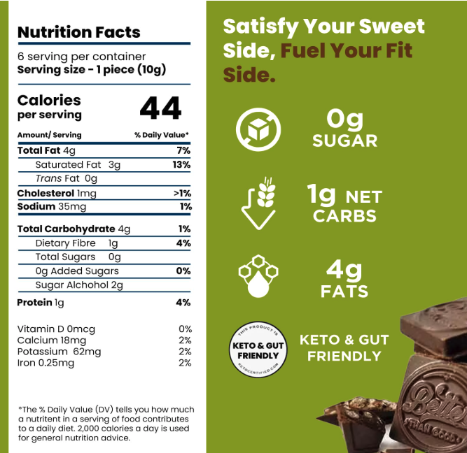 Keto Chocolate Bark Bites 3oz  (2pk)