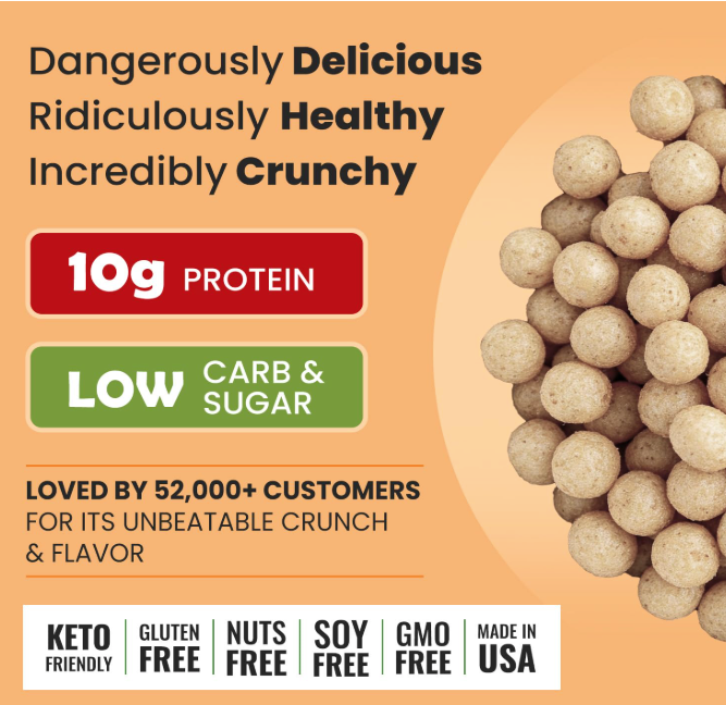 Cinnamon Roll Coated Protein Crisps (12 Bags)